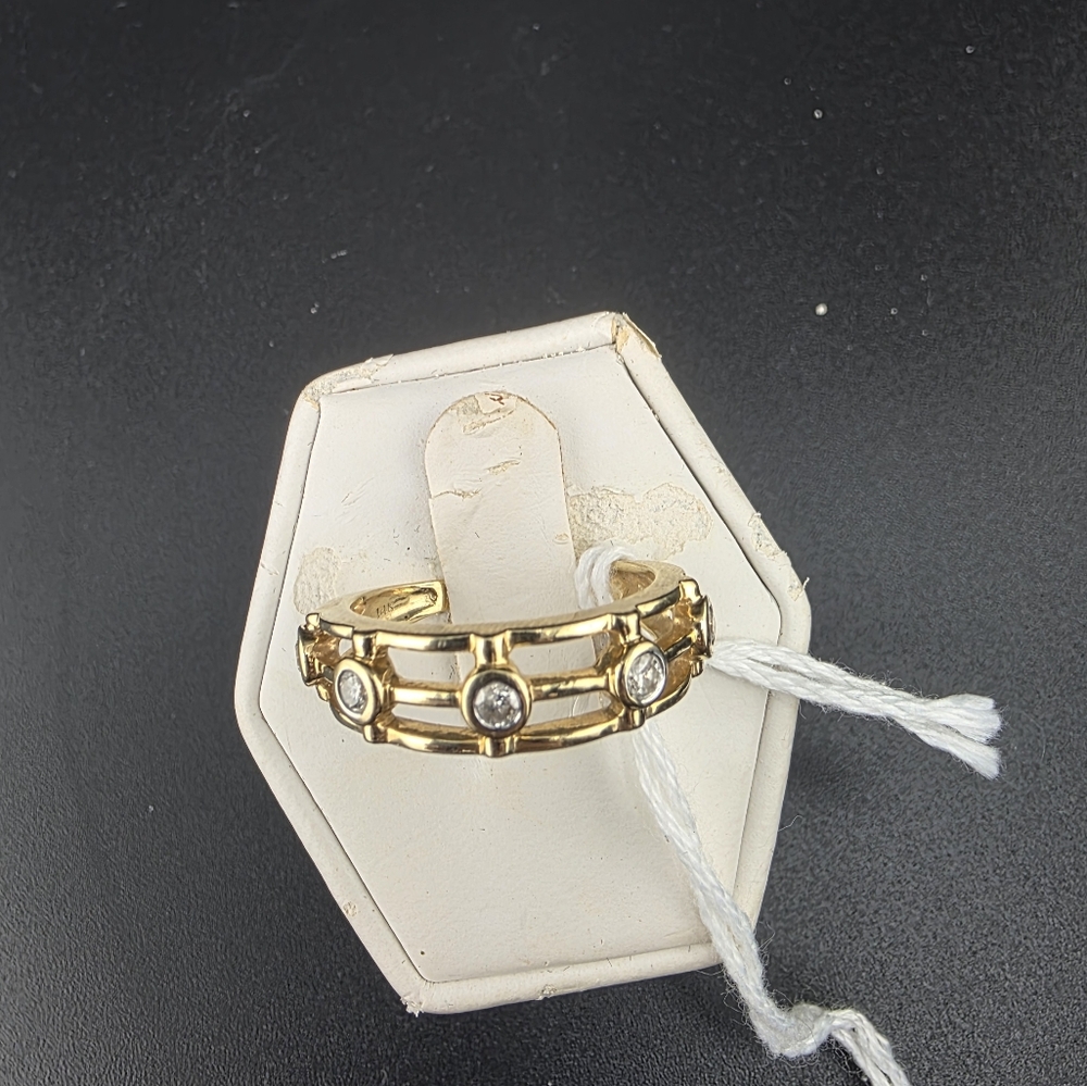 Elegant 14k Gold and Diamond Women's Ring Size 8 Tested See Photo